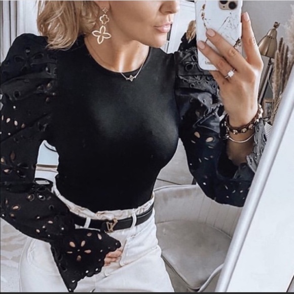 Zara combination sleeve sweater - Picture 2 of 9